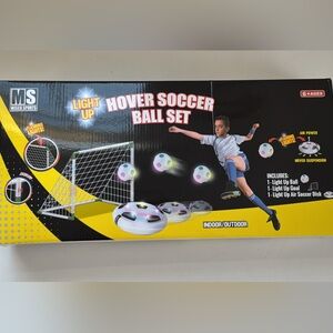 Light Up Hover Soccer Ball Set - White